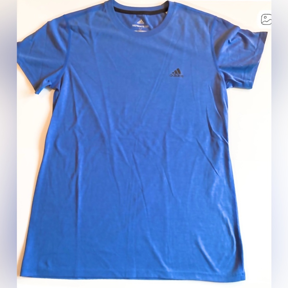 Women’s Blue Adidas Ultimate 2.0 Climalite Shortsleeved Crewneck Tee Medium